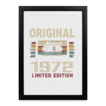 March 1972 Vintage March 1972 - Framed poster (27 × 37 cm) - black - Front