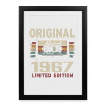 March 1967 Vintage March 1967 - Framed poster (27 × 37 cm) - black - Front