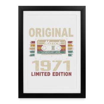 March 1971 Vintage March 1971 - Framed poster (27 × 37 cm) - black - Front