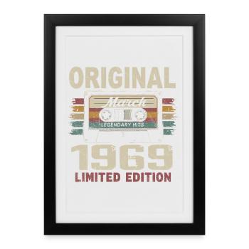 March 1969 Vintage March 1969 - Framed poster (27 × 37 cm) - black - Front