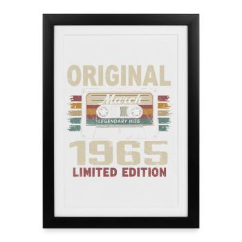 March 1965 Vintage March 1965 - Framed poster (27 × 37 cm) - black - Front