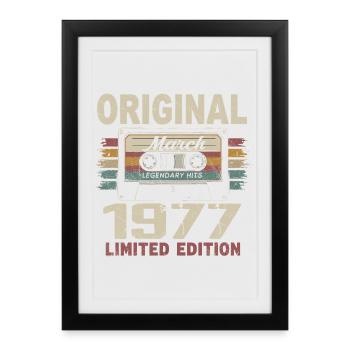 March 1977 Vintage March 1977 - Framed poster (27 × 37 cm) - black - Front