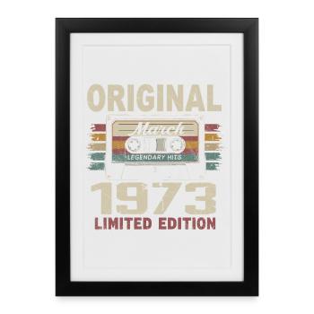 March 1973 Vintage March 1973 - Framed poster (27 × 37 cm) - black - Front