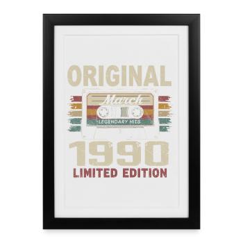 March 1990 Vintage March 1990 - Framed poster (27 × 37 cm) - black - Front