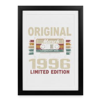 March 1996 Vintage March 1996 - Framed poster (27 × 37 cm) - black - Front