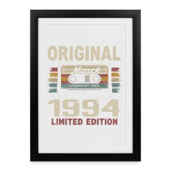 March 1994 Vintage March 1994 - Framed poster (27 × 37 cm) - black - Front