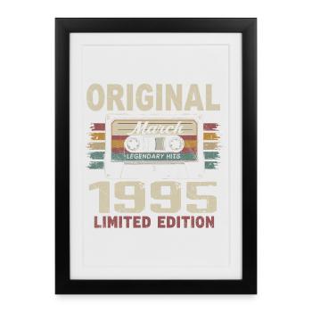 March 1995 Vintage March 1995 - Framed poster (27 × 37 cm) - black - Front