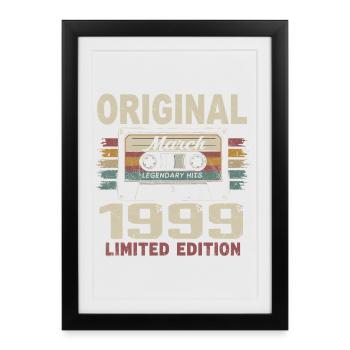 March 1999 Vintage March 1999 - Framed poster (27 × 37 cm) - black - Front