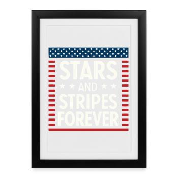 Forever Stars and Stripes - Framed poster (27 × 37 cm) - black - Front