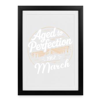 Birthday present march 1967 - Framed poster (27 × 37 cm) - black - Front