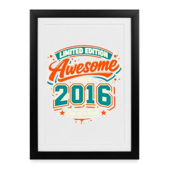 Génial depuis l’anniversaire en édition limitée 2016 - Affiche encadrée (27 × 37 cm) - noir - Devant