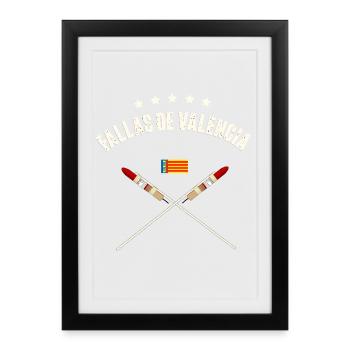Fallas De Valencia Rocket - Framed poster (27 × 37 cm) - black - Front