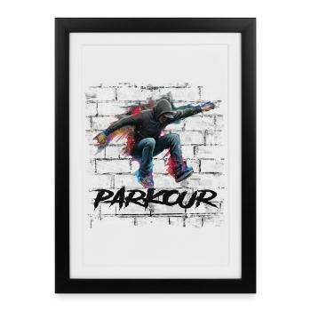 Parkour - Affiche encadrée (27 × 37 cm) - noir - Devant