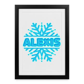 Cadeau pour Alexis - Affiche encadrée (27 × 37 cm) - noir - Devant