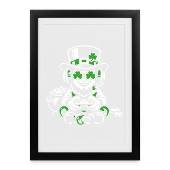 Irlandais : j’étais joueur de la Saint-Patrick - Affiche encadrée (27 × 37 cm) - noir - Devant