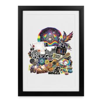 Psychedelic Rock Cosmic Space - Framed poster (27 × 37 cm) - black - Front