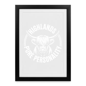 Personnalité Pure des Highlands - Affiche encadrée (27 × 37 cm) - noir - Devant