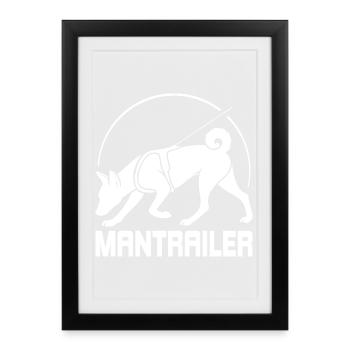 Basenji MANTRAILER Search Dogs Dog Wilsigns - Framed poster (27 × 37 cm) - black - Front