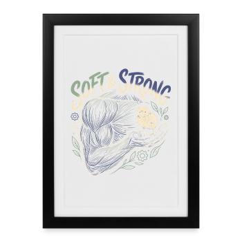 Soft And Strong Men - Framed poster (27 × 37 cm) - black - Front
