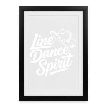Line Dance Spirit - Framed poster (27 × 37 cm) - black - Front