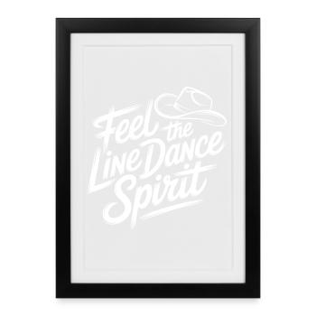 Motif spirituel LineDance - Affiche encadrée (27 × 37 cm) - noir - Devant