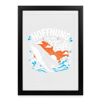 Hoffnung aus der Tiefe - Gerahmtes Poster (27 × 37 cm) - Schwarz - Vorne