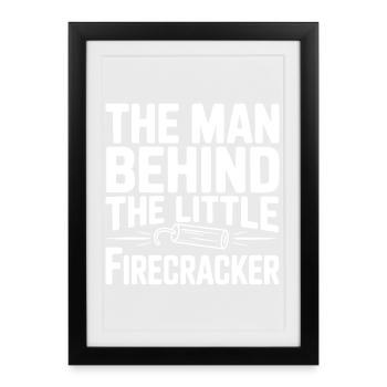 The Man Behind The Little Firecracker - Framed poster (27 × 37 cm) - black - Front