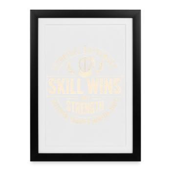 Insigne de suprématie technique en arts martiaux - Affiche encadrée (27 × 37 cm) - noir - Devant