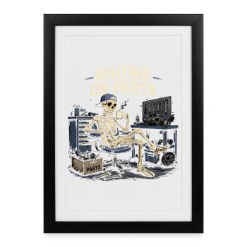 Waiting for Parts | DIY Garage Humor - Framed poster (27 × 37 cm) - black - Front