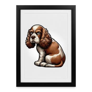 Cocker Spaniel Cocker Dog Cocker Spaniel Owner - Framed poster (27 × 37 cm) - black - Front