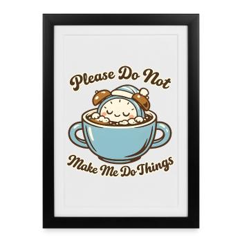 Ne pas déranger : Coffee Bears - Affiche encadrée (27 × 37 cm) - noir - Devant