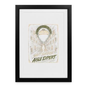 Funny Warehouse Shift Survivor Hall Expert Rétro - Affiche encadrée (27 × 37 cm) - noir - Devant