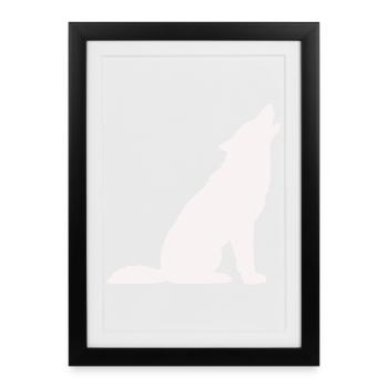 Wolf- - Framed poster (27 × 37 cm) - black - Front