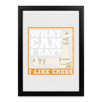 Chess Chess Player Chessboard - Framed poster (27 × 37 cm) - black - Front