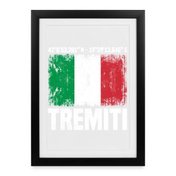 Tremiti Coordinates - Framed poster (27 × 37 cm) - black - Front