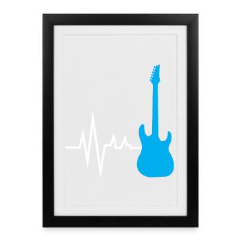 Funny Musician - Framed poster (27 × 37 cm) - black - Front