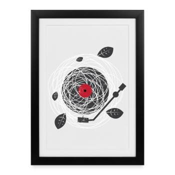 Vinyl - Framed poster (27 × 37 cm) - black - Front