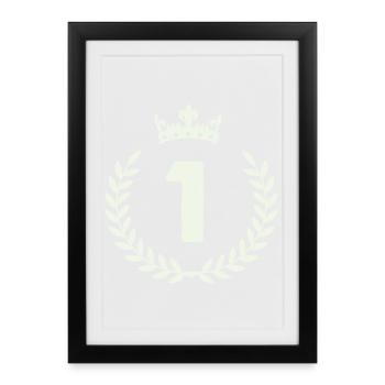 Couronne du gagnant numéro un - Affiche encadrée (27 × 37 cm) - noir - Devant