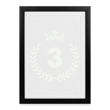 3_kranz_krone- - Framed poster (27 × 37 cm) - black - Front