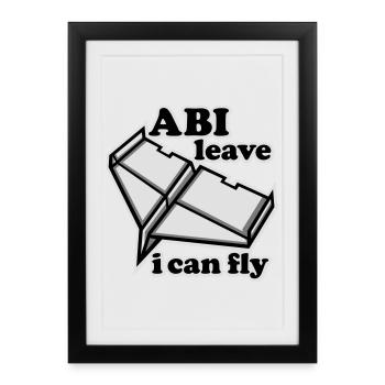 high school graduation airplane school graduation - Framed poster (27 × 37 cm) - black - Front