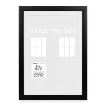 Font box - Framed poster (27 × 37 cm) - black - Front