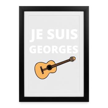 Je suis Georges - Affiche encadrée (27 × 37 cm) - noir - Devant