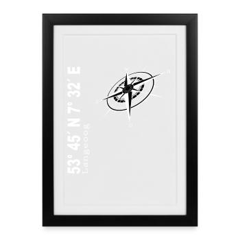 Langeoog - Gerahmtes Poster (27 × 37 cm) - Schwarz - Vorne