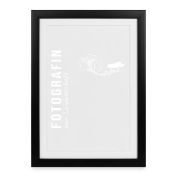 Fotografin aus Leidenschaft - Gerahmtes Poster (27 × 37 cm) - Schwarz - Vorne