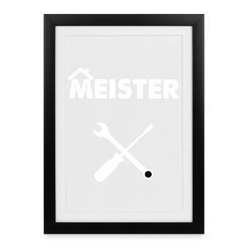 Meisterwerk Symbol - Gerahmtes Poster (27 × 37 cm) - Schwarz - Vorne