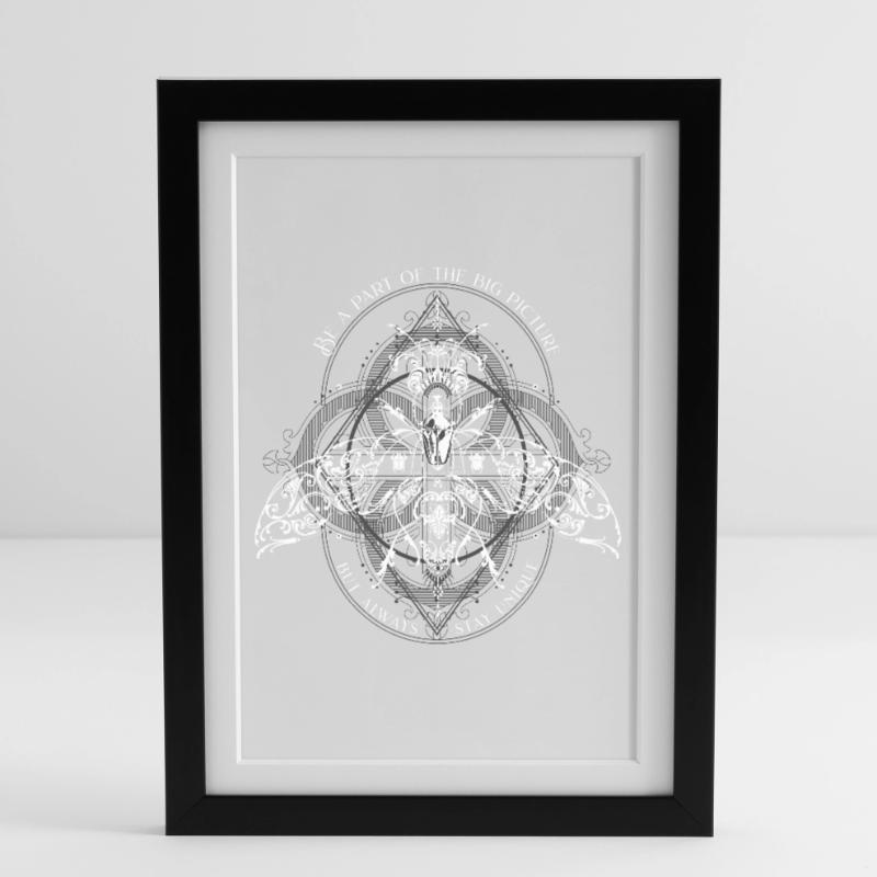 Insects Psychedelic Bug Pattern Framed poster (27 × 37 cm)