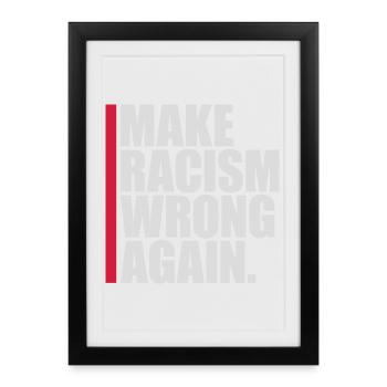 make racism wrong again - Framed poster (27 × 37 cm) - black - Front