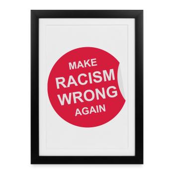 Rendre le racisme répréhensible - Affiche encadrée (27 × 37 cm) - noir - Devant