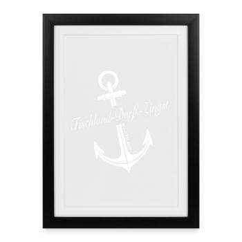 Fischland Darß Zingst - Gerahmtes Poster (27 × 37 cm) - Schwarz - Vorne