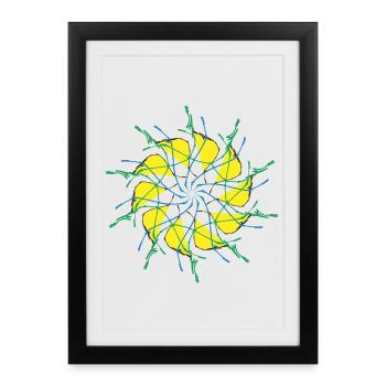Random patterns circled - Framed poster (27 × 37 cm) - black - Front
